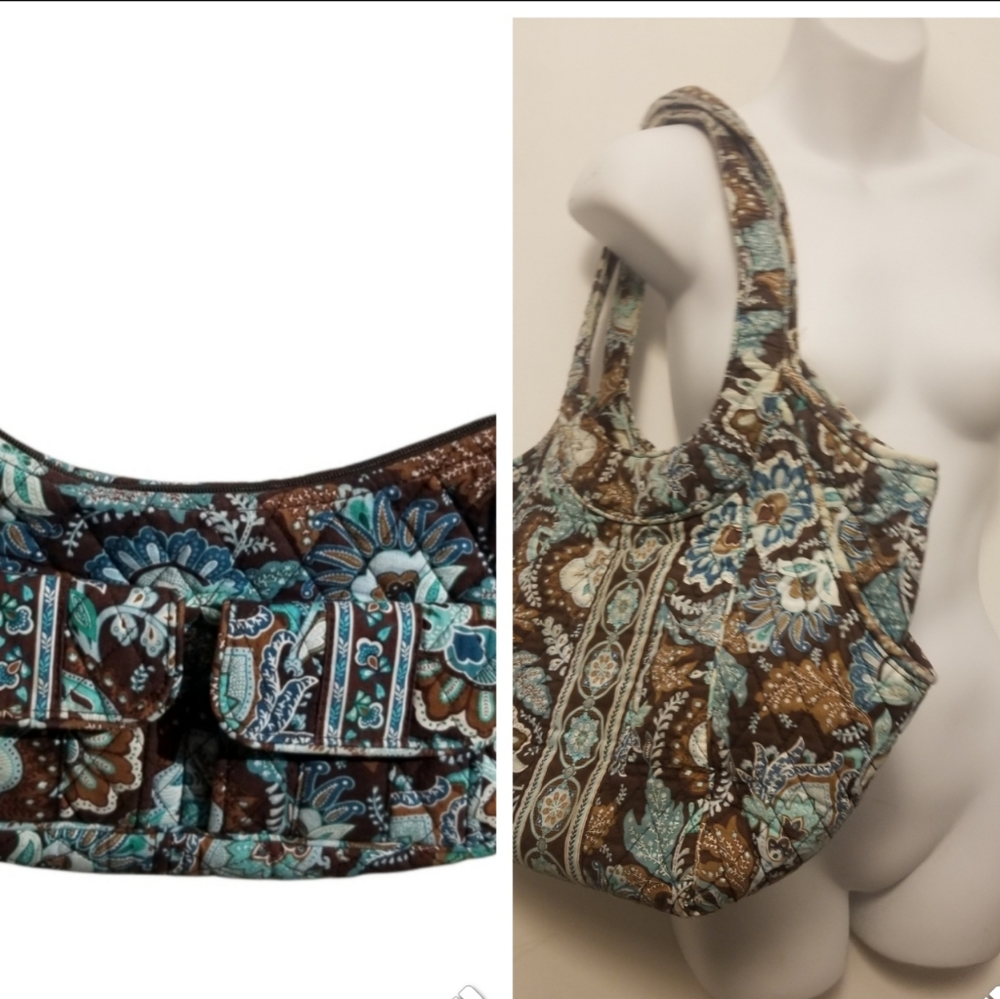 2 two Vera Bradley Bags Purses Discontinued Java Blue Pattern